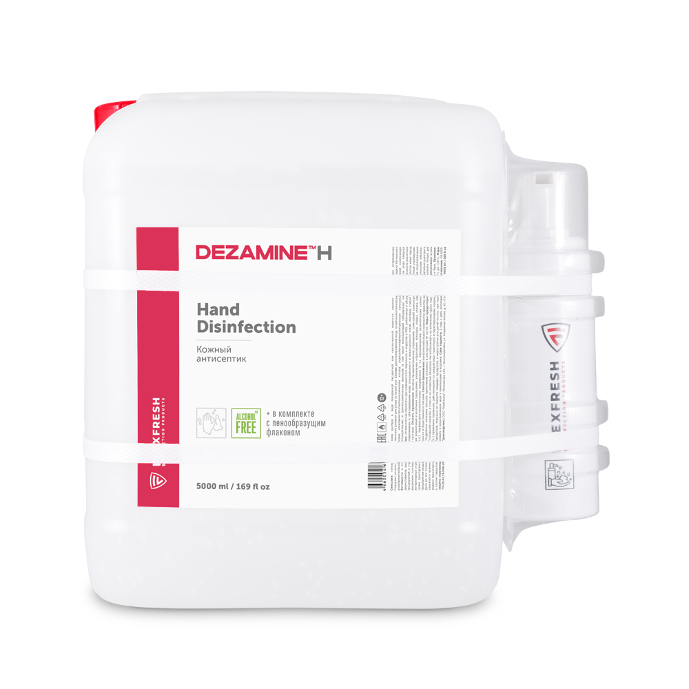Дезинфицирующее средство DEZAMINE-H + пенный дозатор, бесспиртовое .